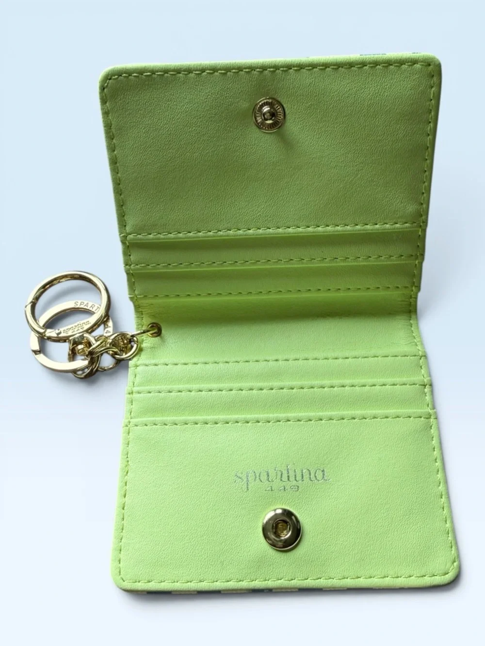Retired Spartina 449 Oyster Alley ID/Key Snap Wallet